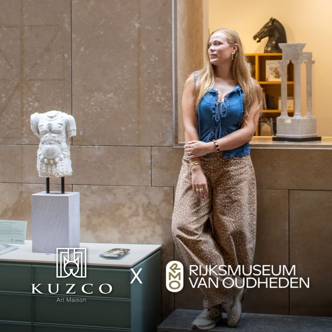 Rijksmuseum van Oudheden x KUZCO Art Maison samenwerking marmeren beelden, Museum Grand Tour