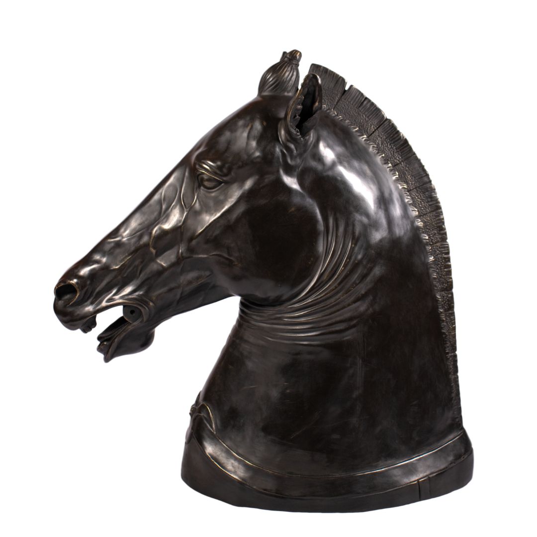 Dieren beeld bronzen beeld van Klassiek paarden hoofd van Kuzco Art Maison