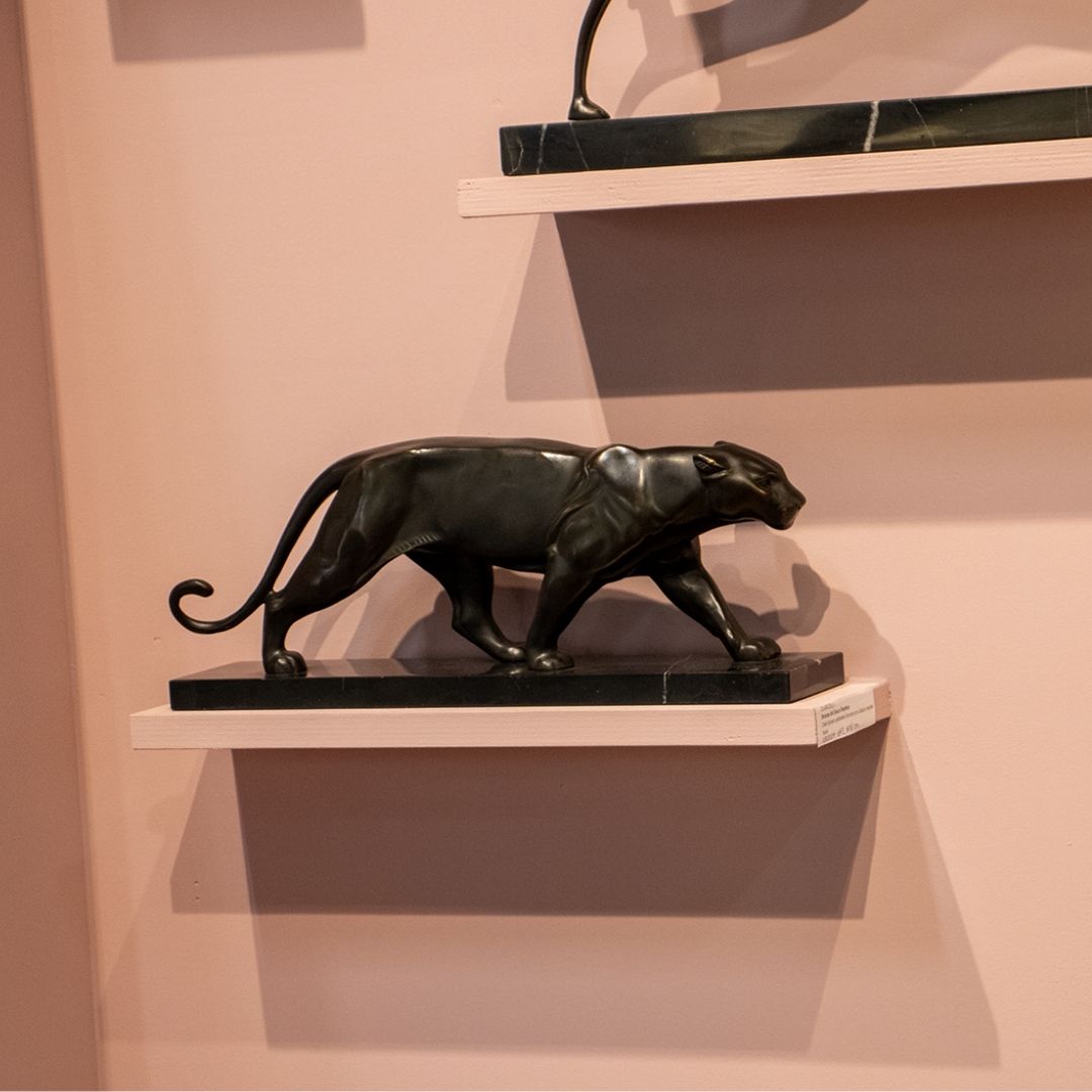Bronze Panther Art Deco Style