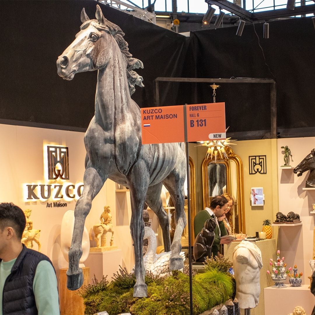 Sculpture de Jardin en Bronze - Cheval au Galop