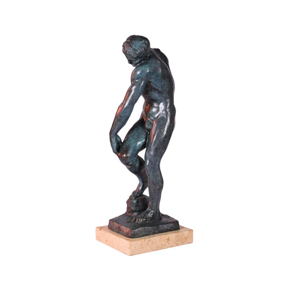 Bronzen beeld 'Adam' naar Auguste Rodin