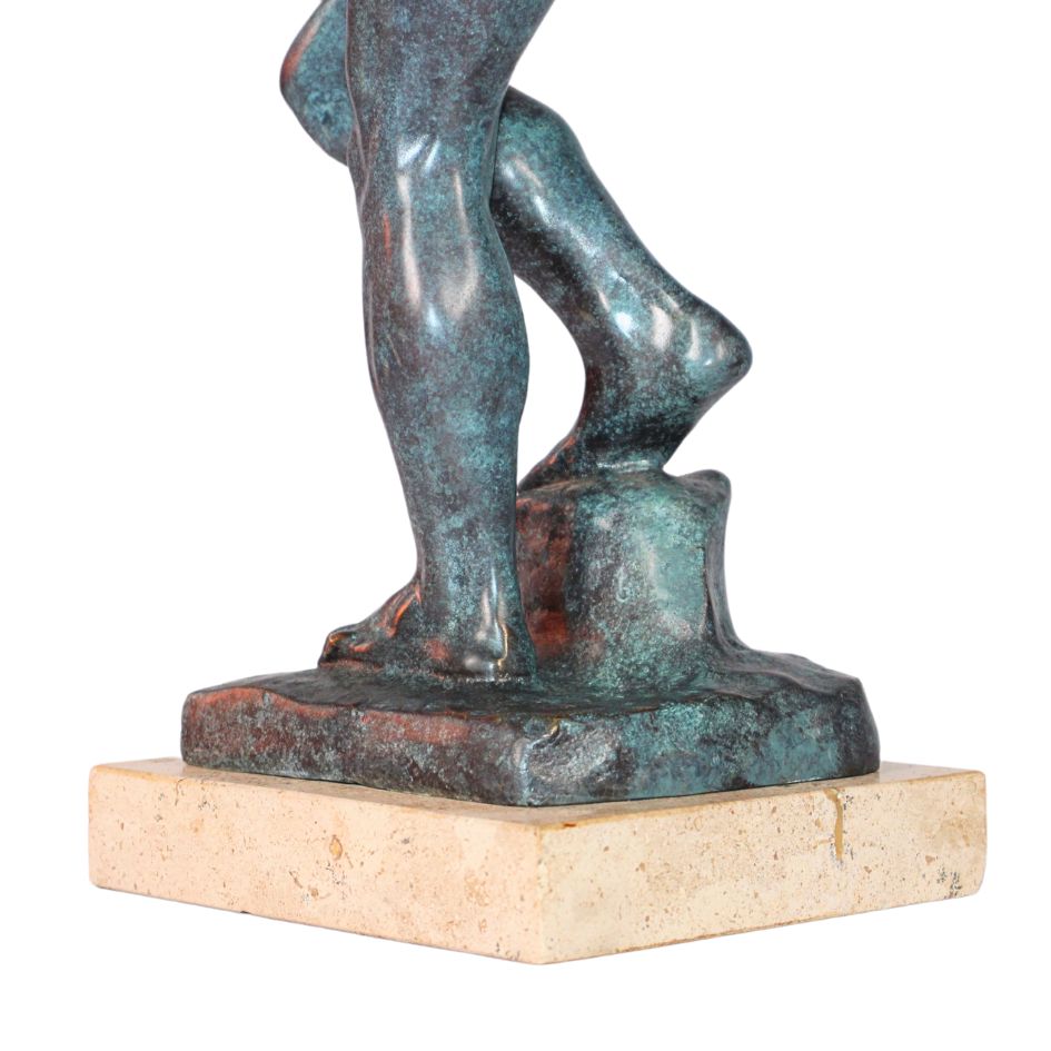 Bronzen beeld 'Adam' naar Auguste Rodin