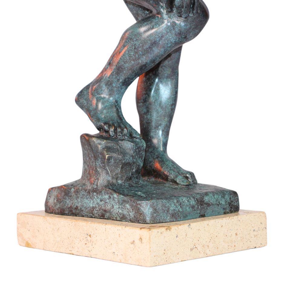Bronzen beeld 'Adam' naar Auguste Rodin