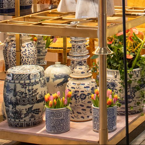 Chinese Penseelpotten 'Jasmine' – Paar