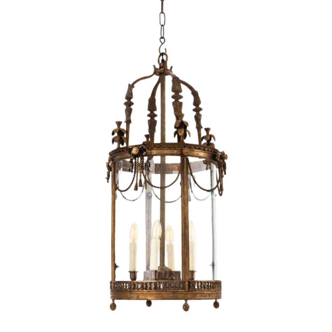 Lumière Royale – Louis XVI-Style Bronze Pendant Lantern