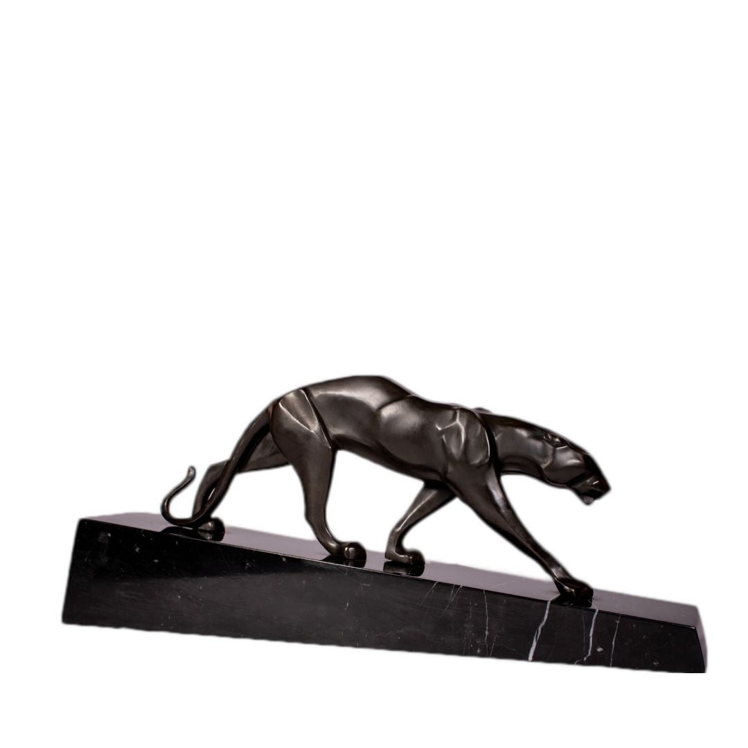 Sneaking Panther - Art Deco Bronze Sculpture