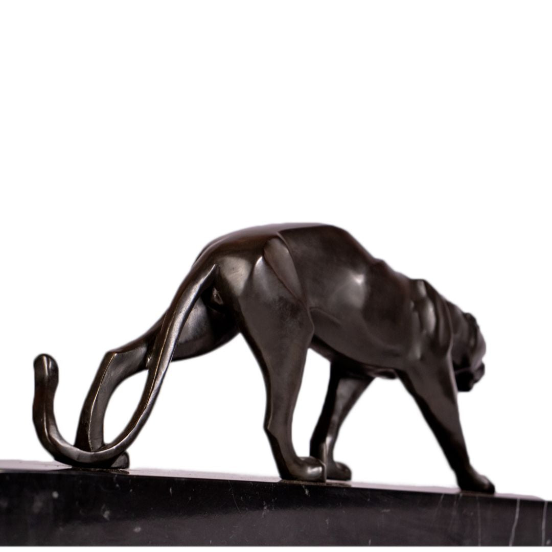 Sneaking Panther - Art Deco Bronze Sculpture