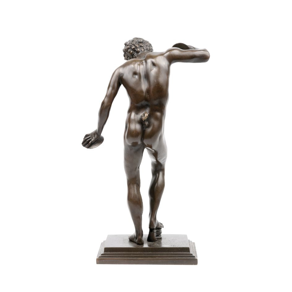 Bronze sculpture of a dancing man after Massimiliano Benzi