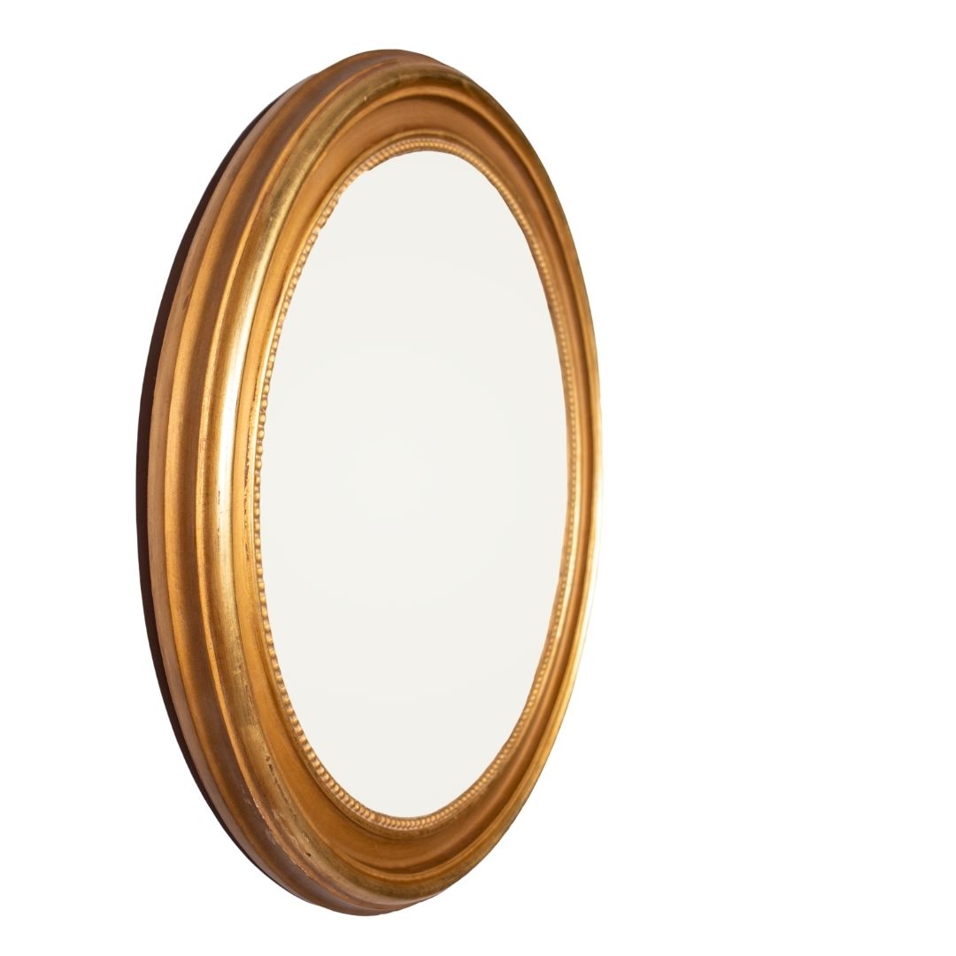 Round Gold Mirror - Cécile - 80 cm
