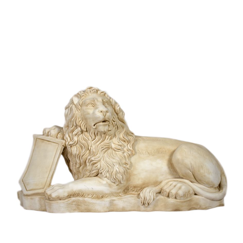 Marble Lion with Shield