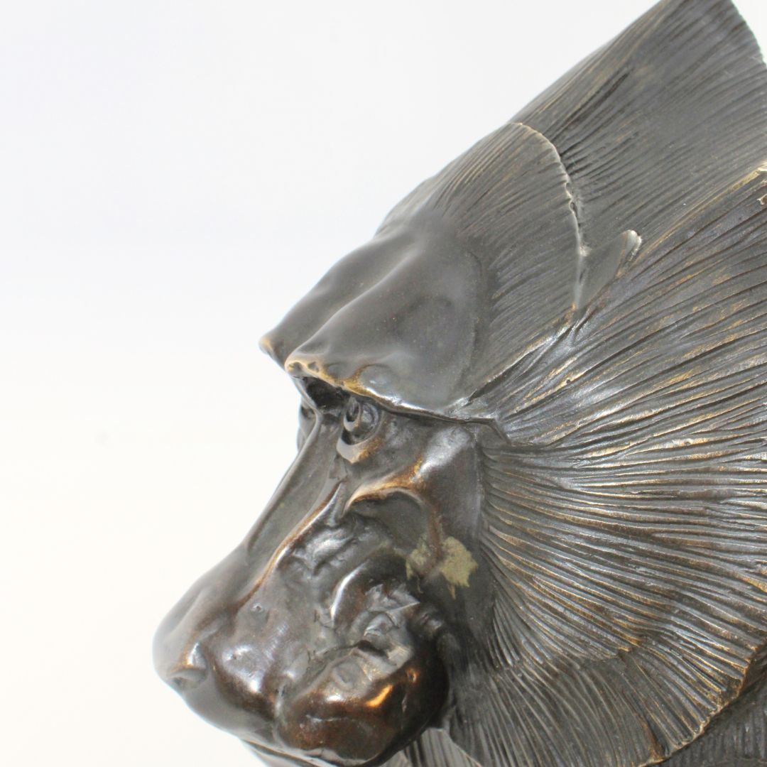 Bronze Baboon after Rembrandt Bugatti