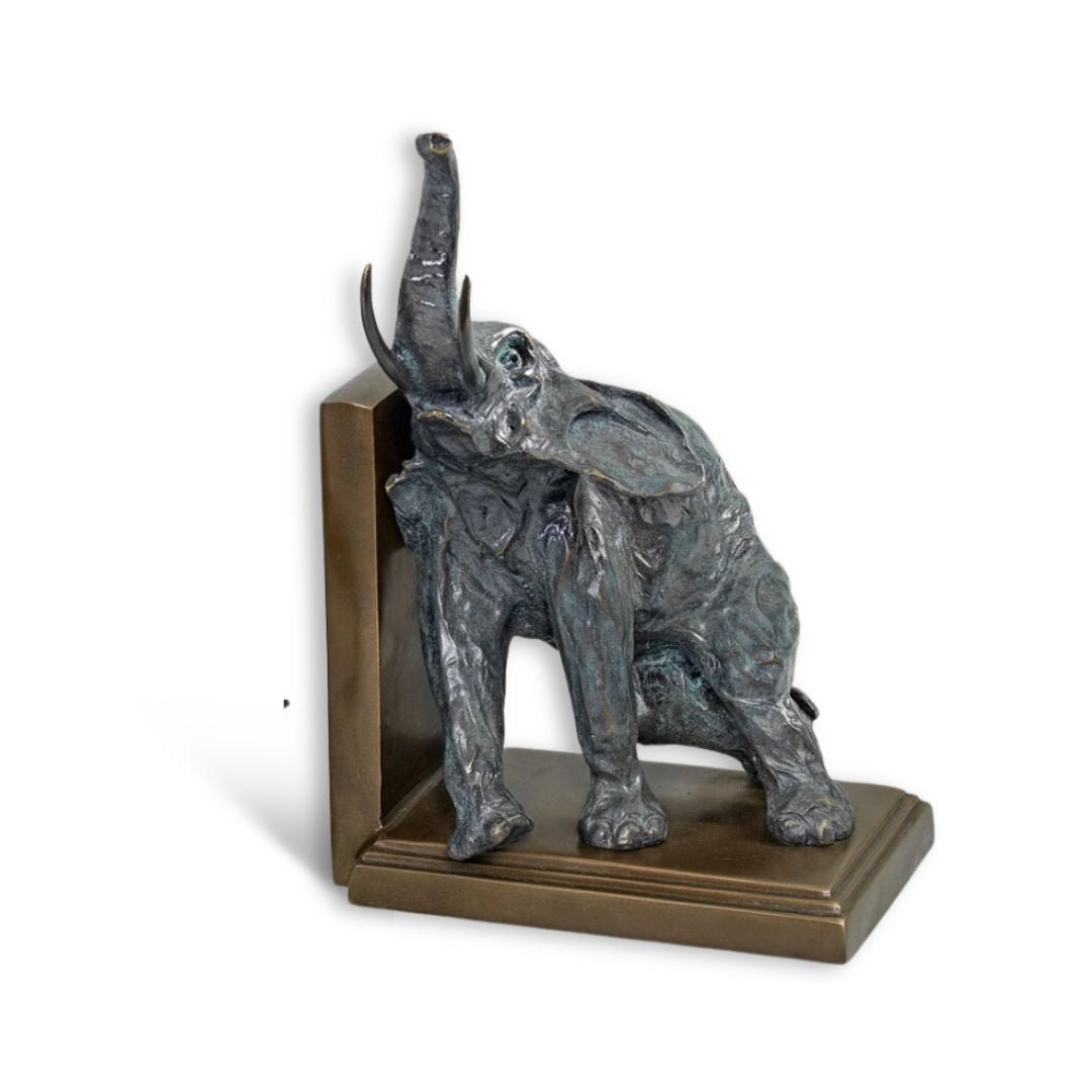 Serre-livres Éléphants en Bronze - Paire