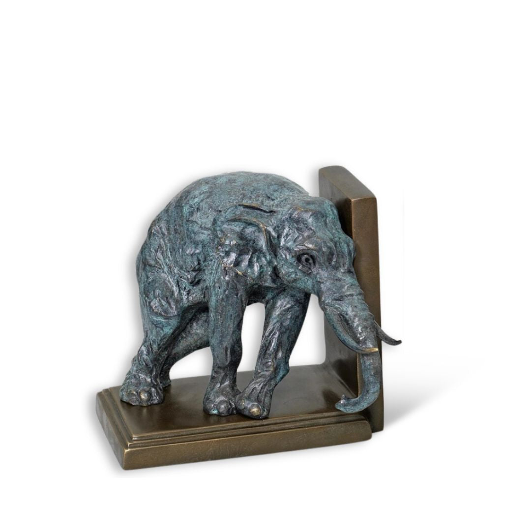 Serre-livres Éléphants en Bronze - Paire
