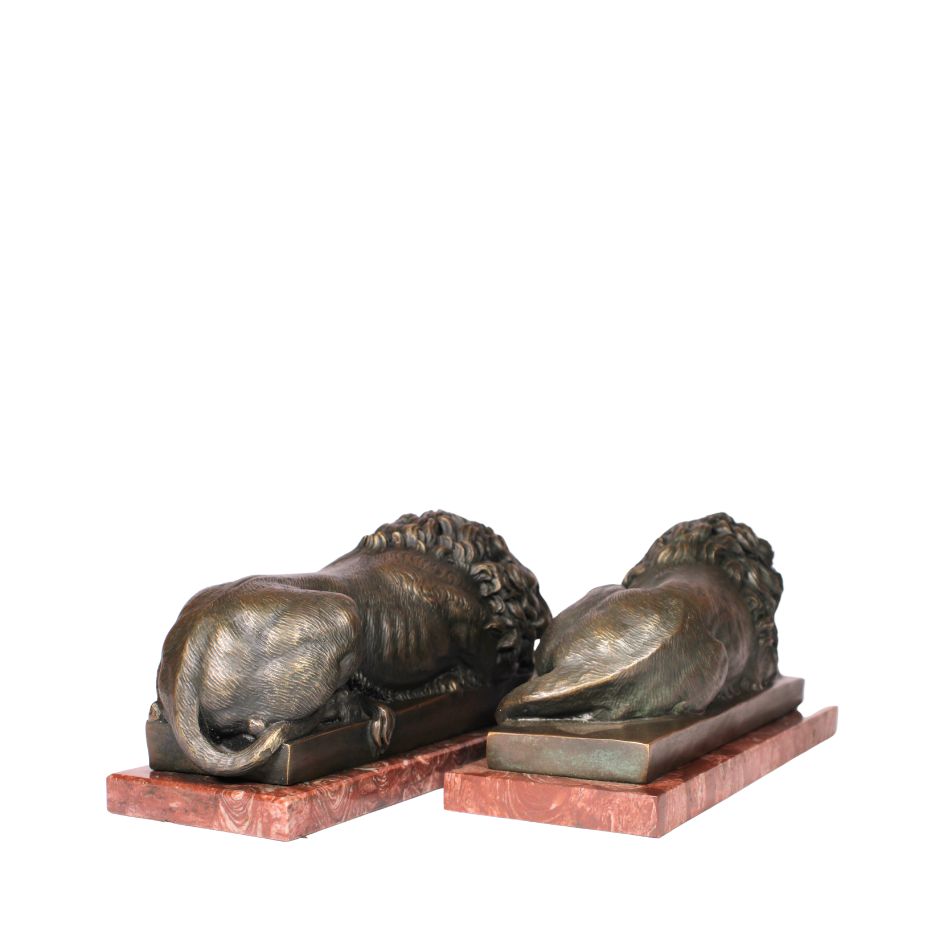 Bronzen Leeuwen Liggend - paar