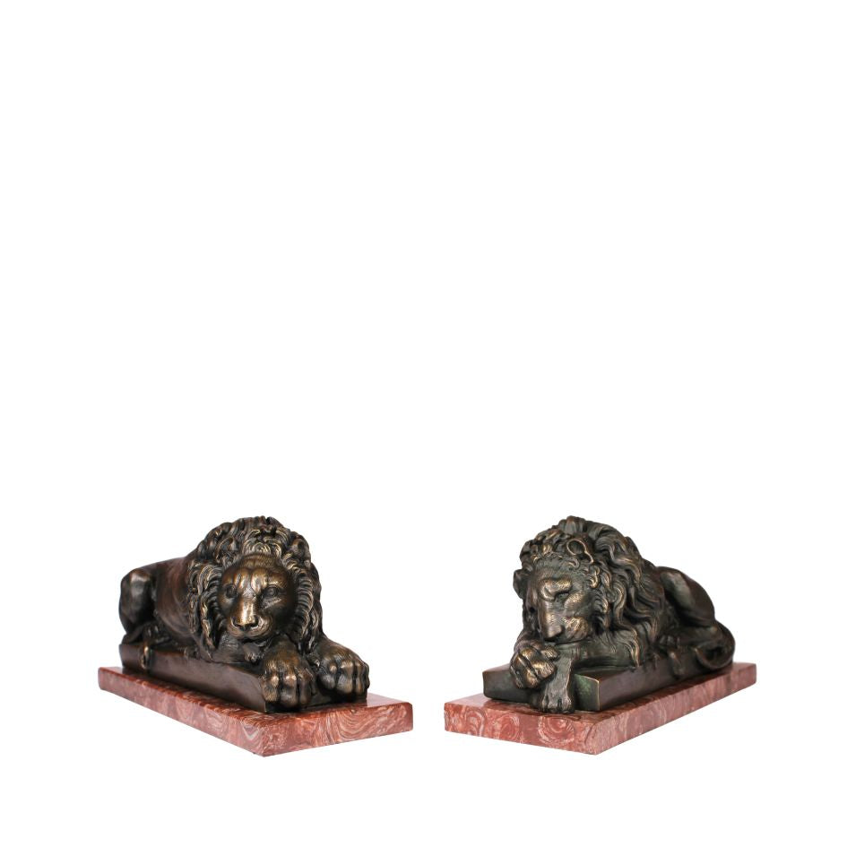 Bronzen Leeuwen Liggend - paar