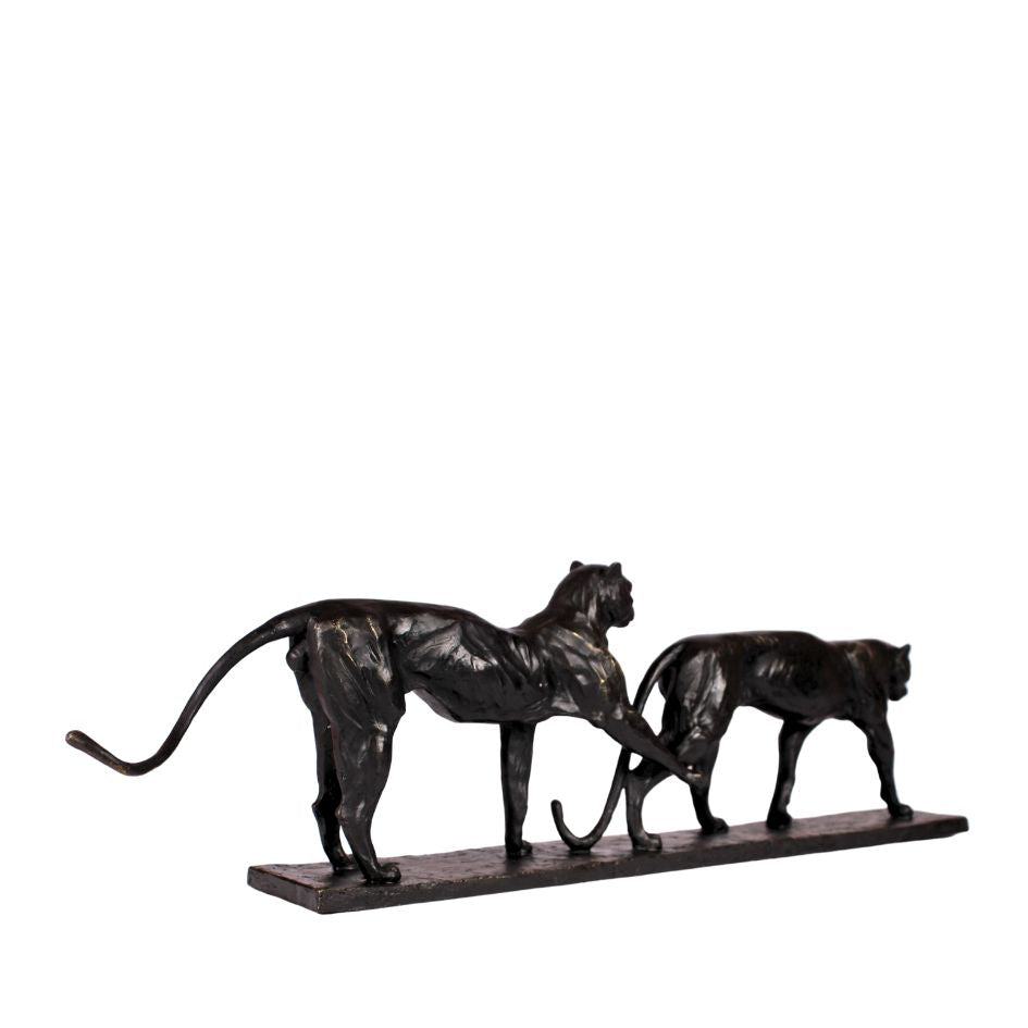 Bronze Two Leopards