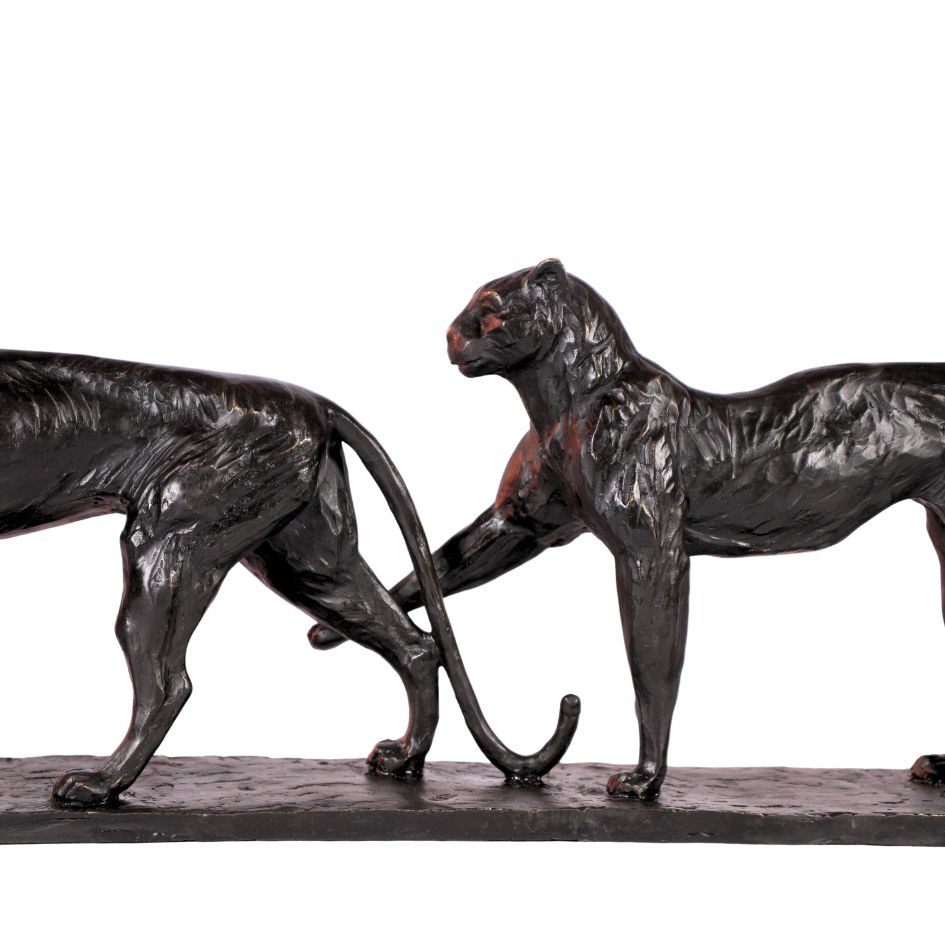 Bronze Two Leopards