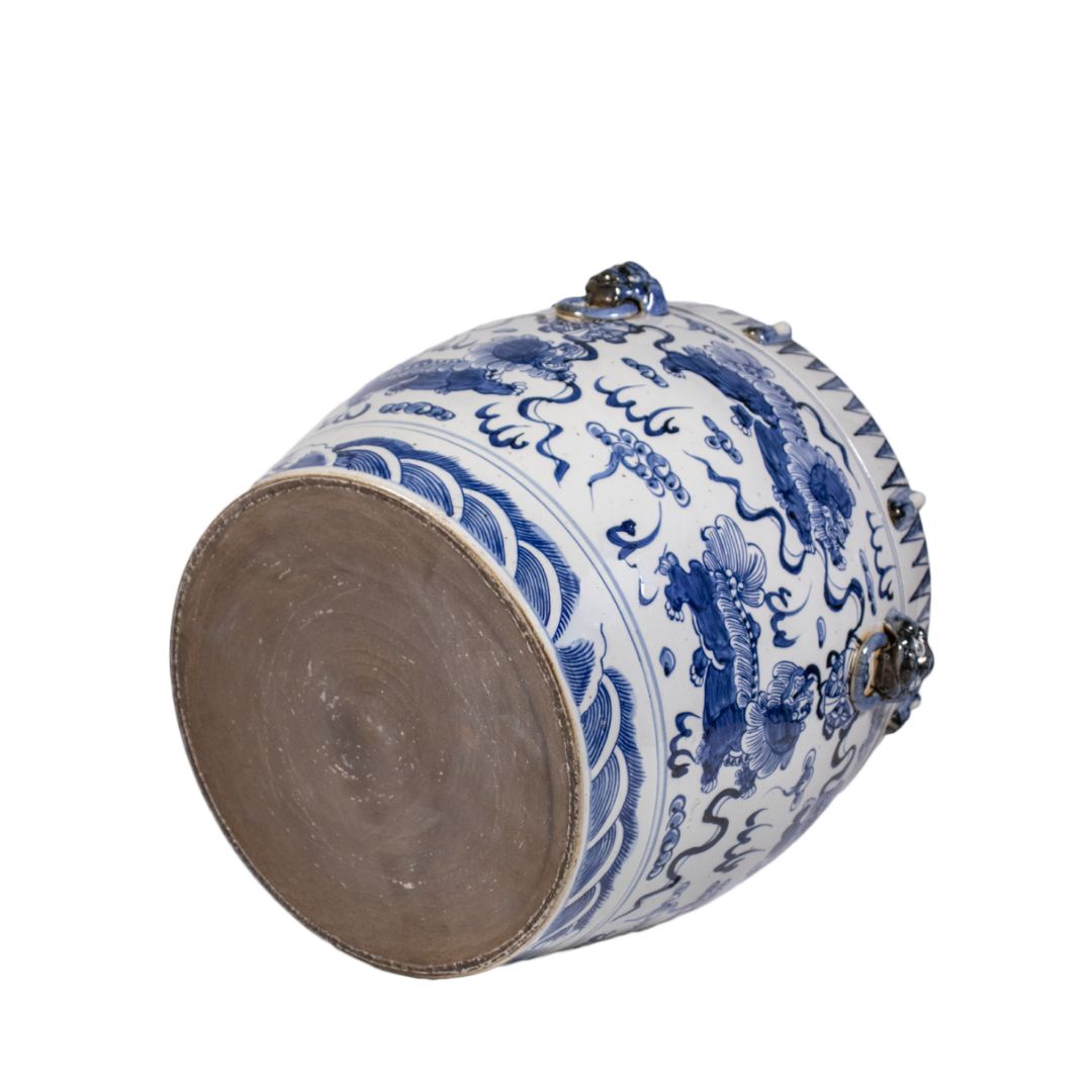 Chinesischer Porzellan-Fishbowl – Fu-Hunde