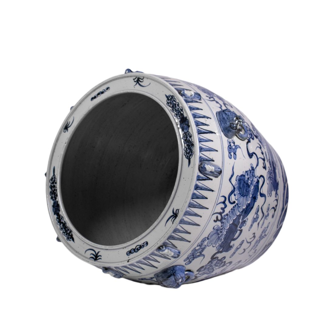 Chinesischer Porzellan-Fishbowl – Fu-Hunde