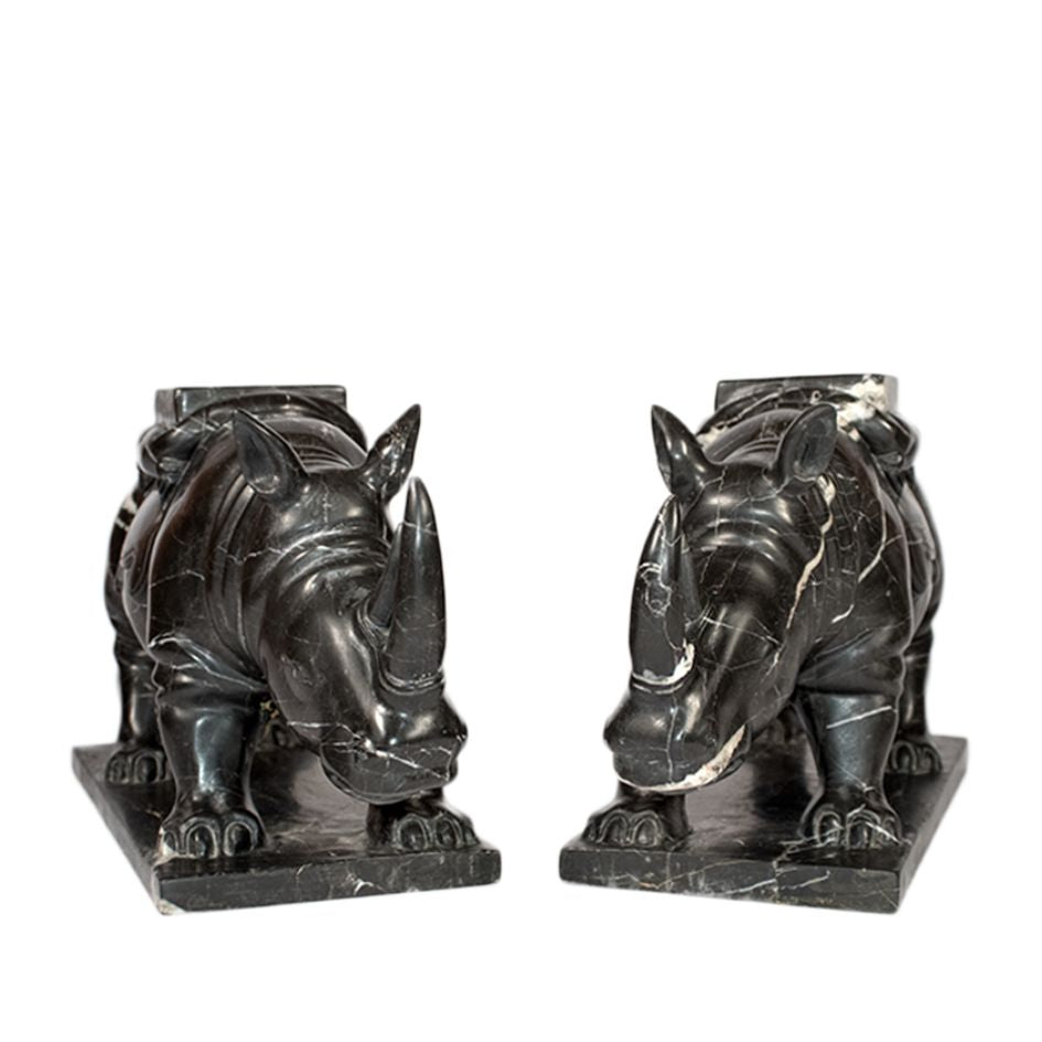 Black Marble Rhinos - pair