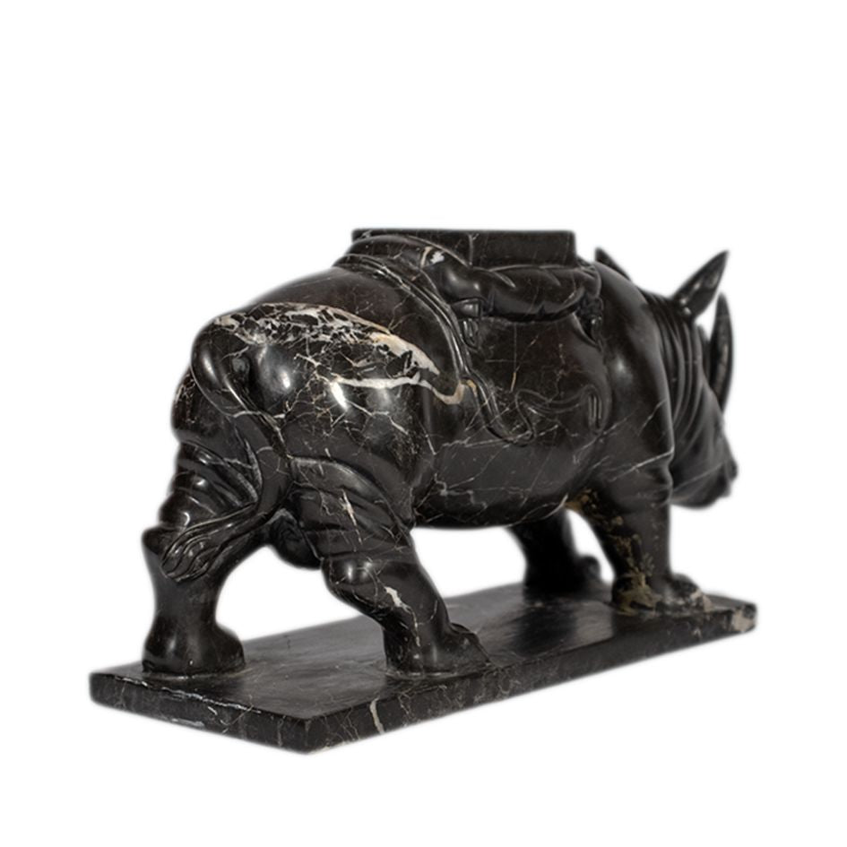 Black Marble Rhinos - pair