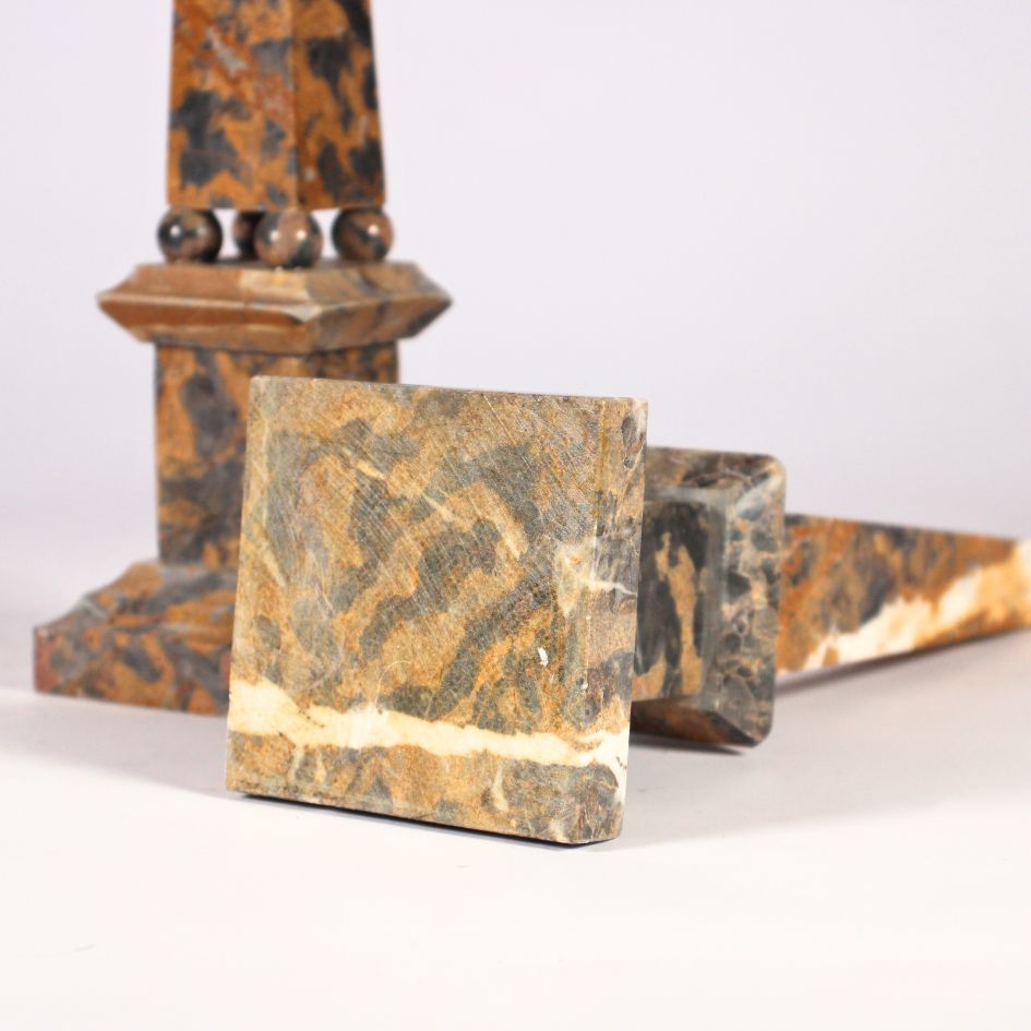 Marble Obelisks Brown - Pair