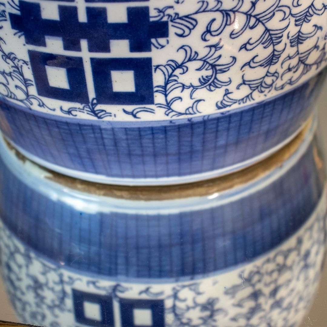 Ingwertopf – Double Happiness – Blau-Weiß