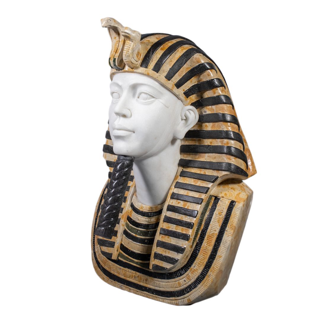 Marmeren Buste van Toetanchamon