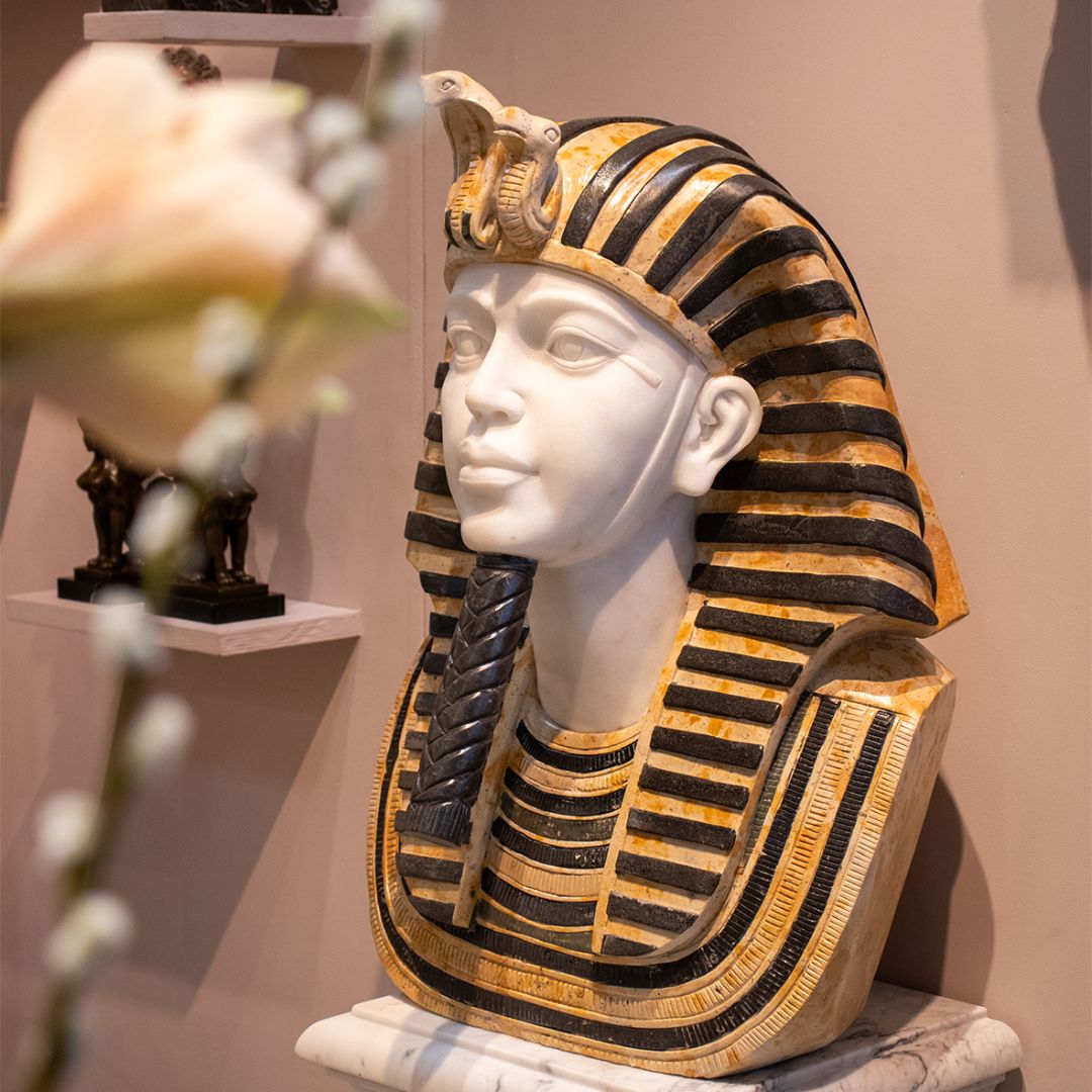 Marmeren Buste van Toetanchamon