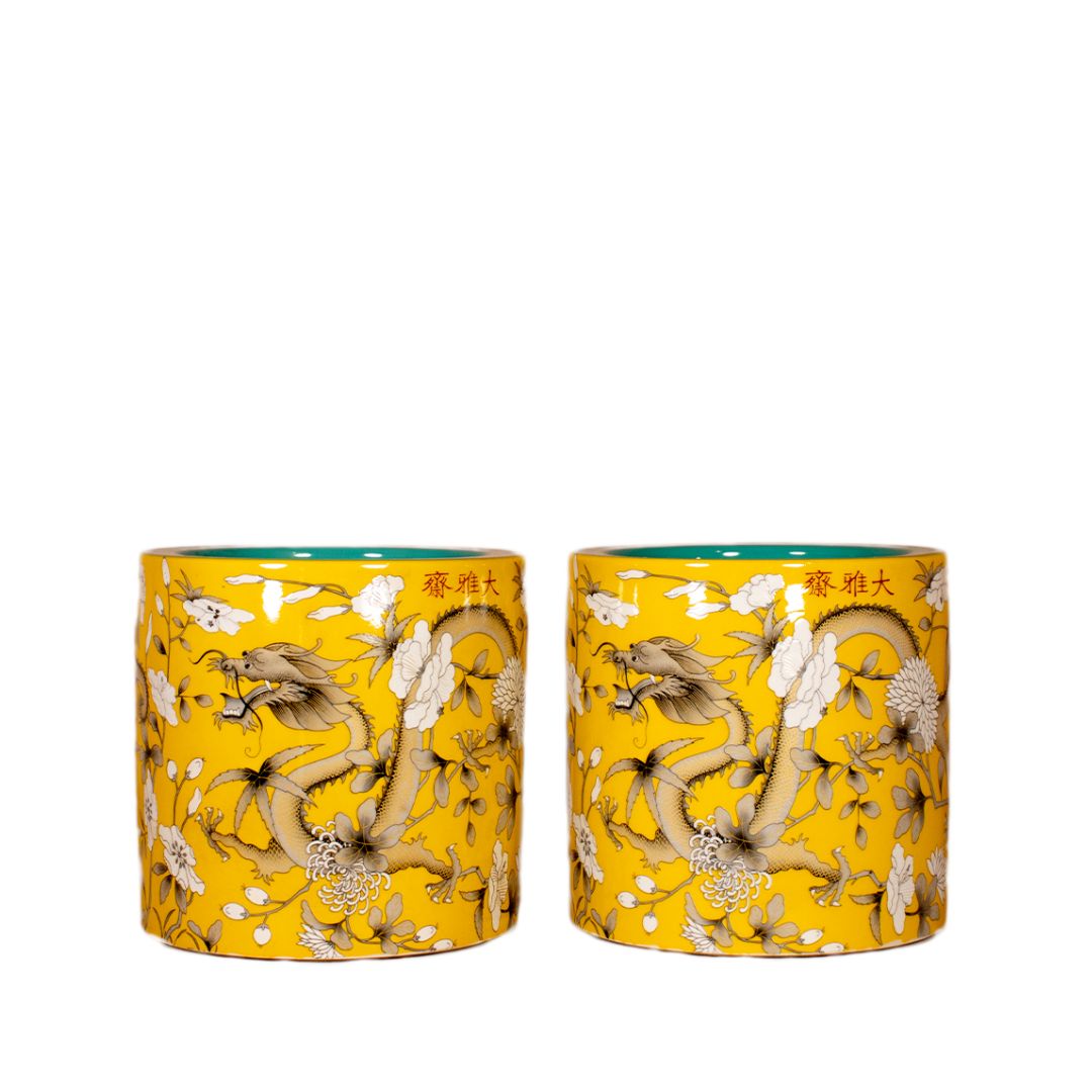 Pastel Draak Bloempotten - Paar