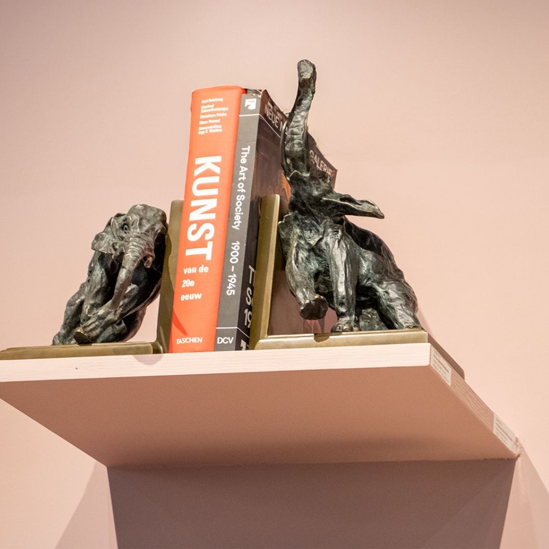 Bronzen Olifanten Boekensteunen - set
