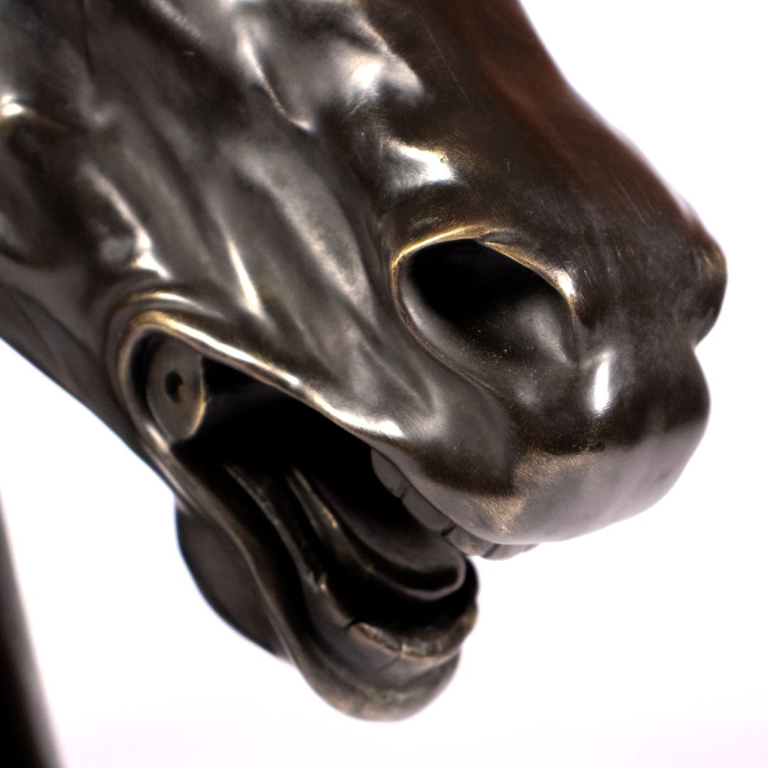 Bronze Horse Head Sculpture - Classic Style