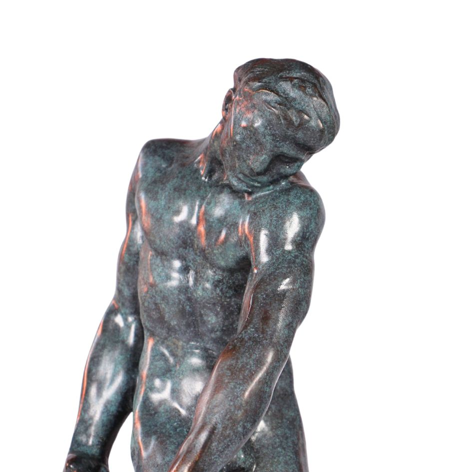 Bronzen beeld 'Adam' naar Auguste Rodin