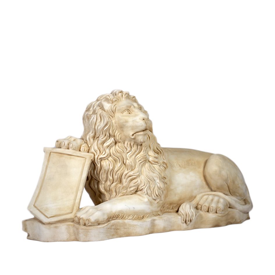 Marble Lion with Shield