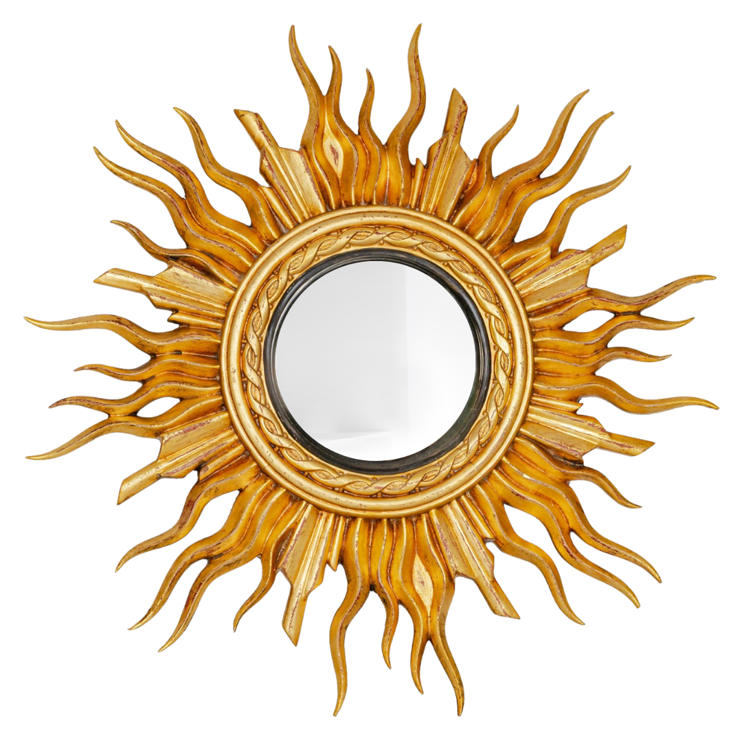 Golden sun mirror - Flamme Ø 90 cm