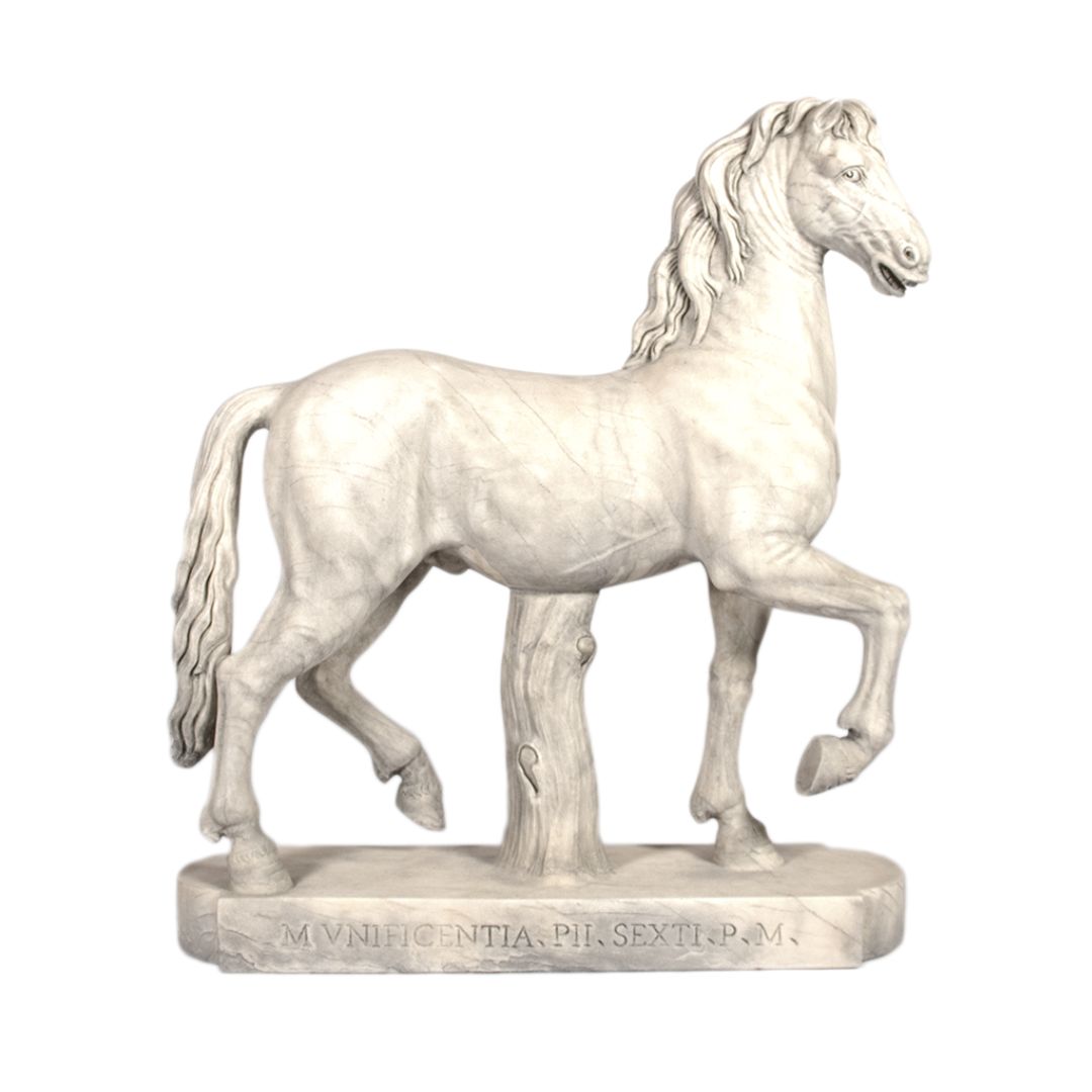 Roman Stallion - Marble Sculpture after Vatican City 