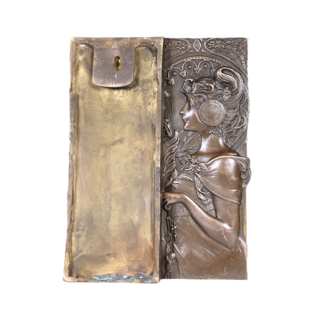 Bronzen Art Nouveau Stijl Wanddecoratie - Paar