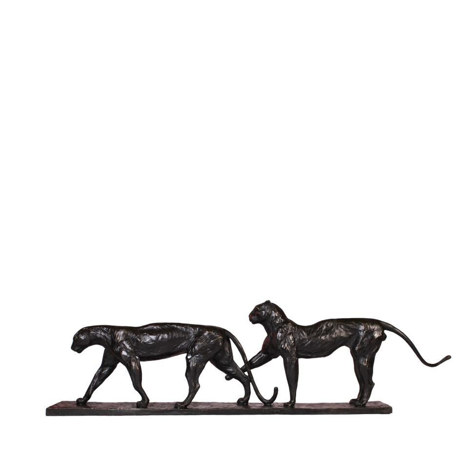 Bronze Two Leopards