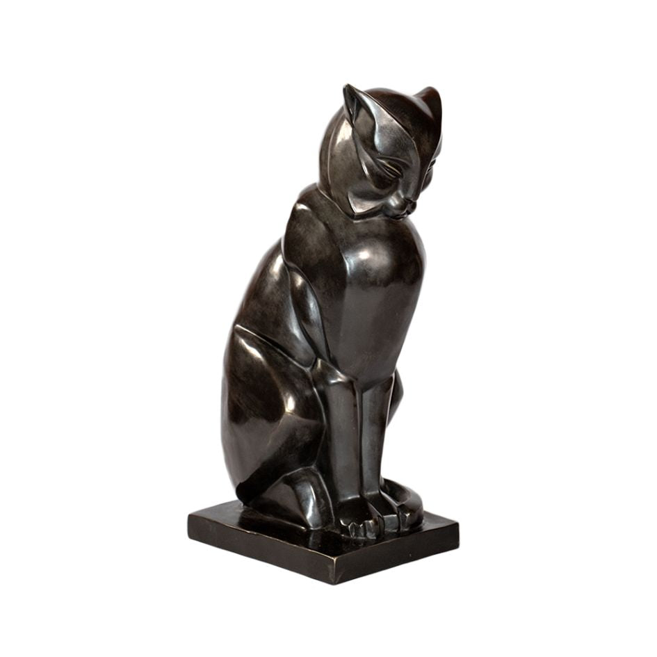 Bronzen kat - Art Deco stijl