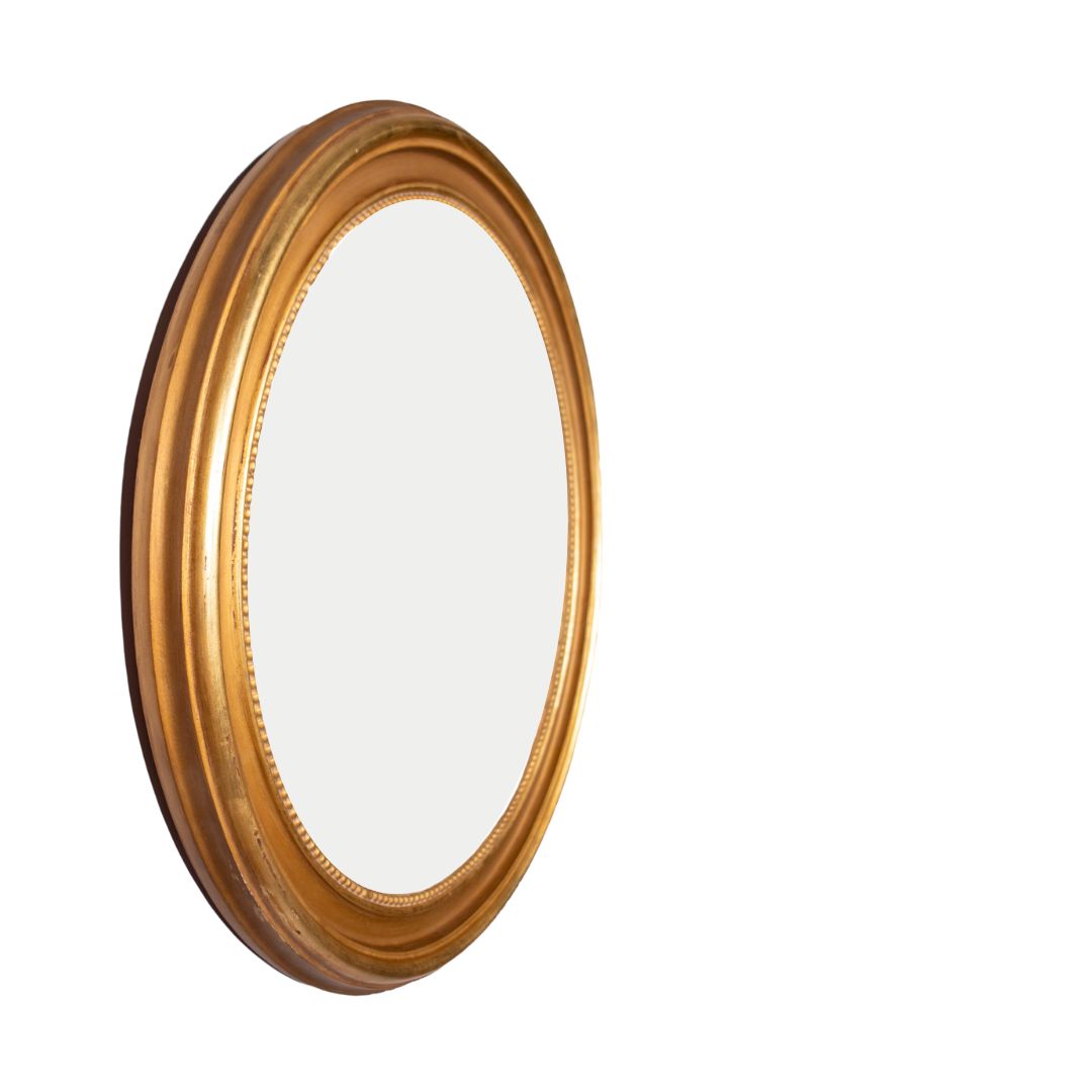 Round Gold Mirror - Cécile - 80 cm