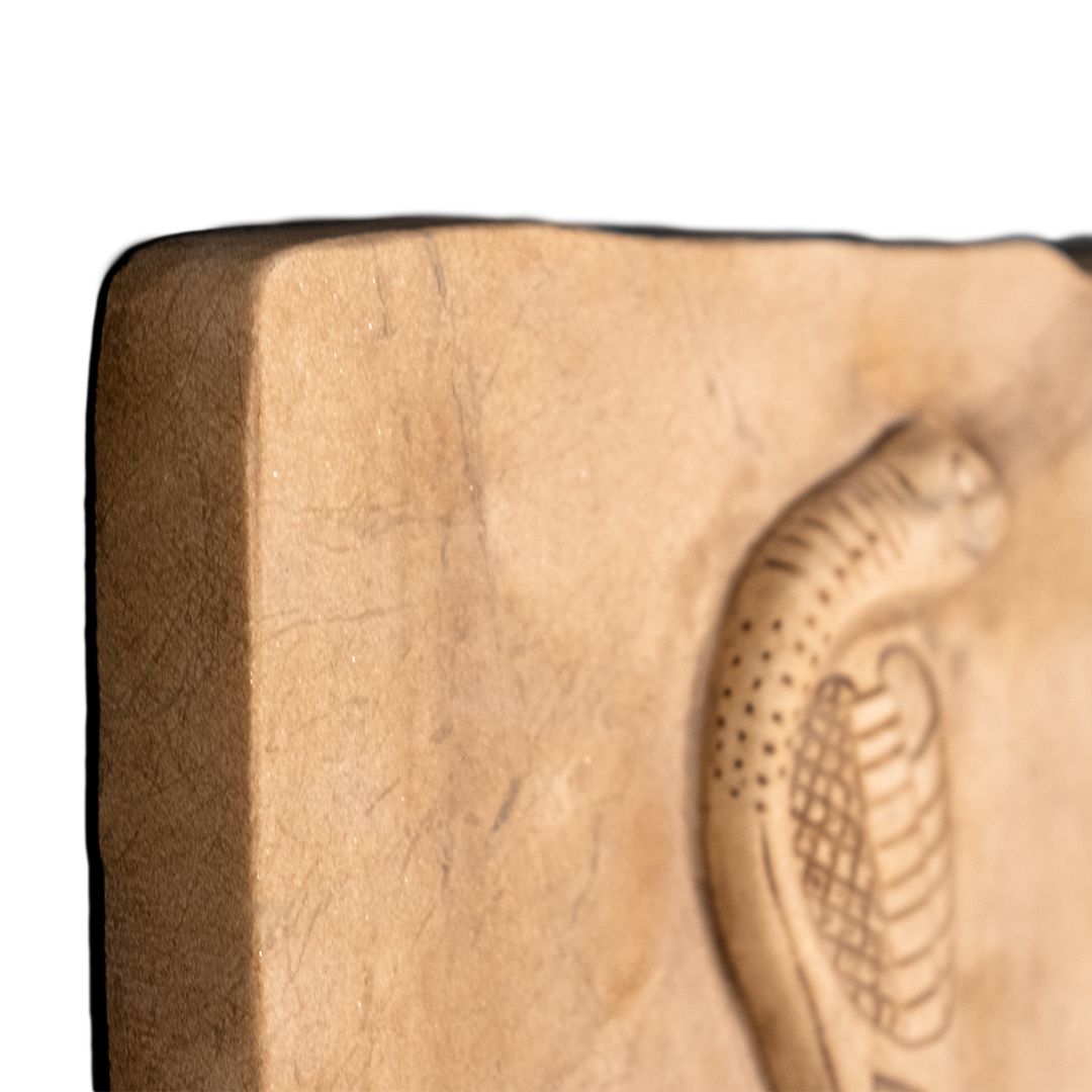 Handgehakt Marmeren Egyptisch Cobra-Reliëf (Uraeus)