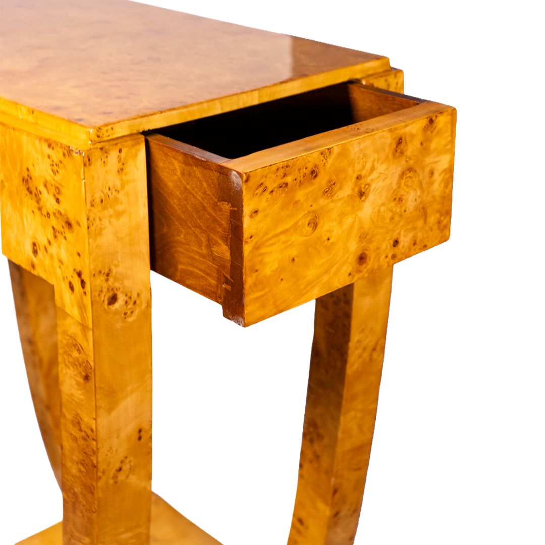 Table d'appoint Art déco Calloway – Ronce de noyer