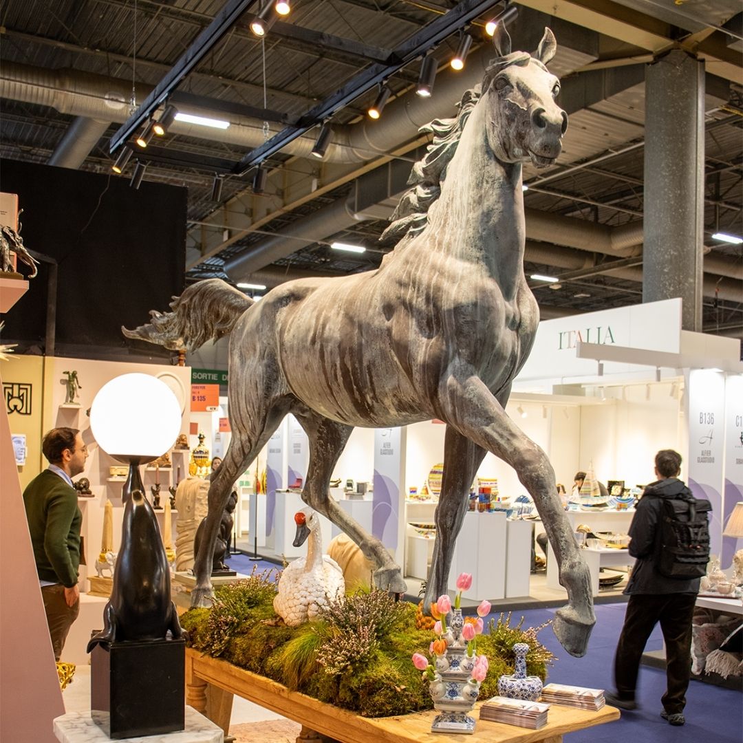 Sculpture de Jardin en Bronze - Cheval au Galop