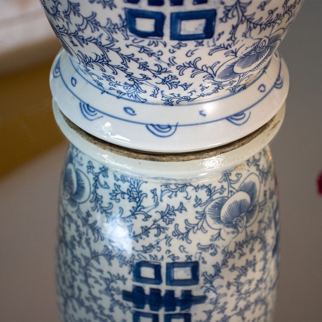 Chinesische Balustervasen 'Longevity' – Paar