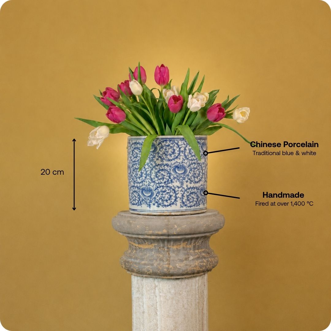 Chinese Penseelpotten 'Jasmine' – Paar