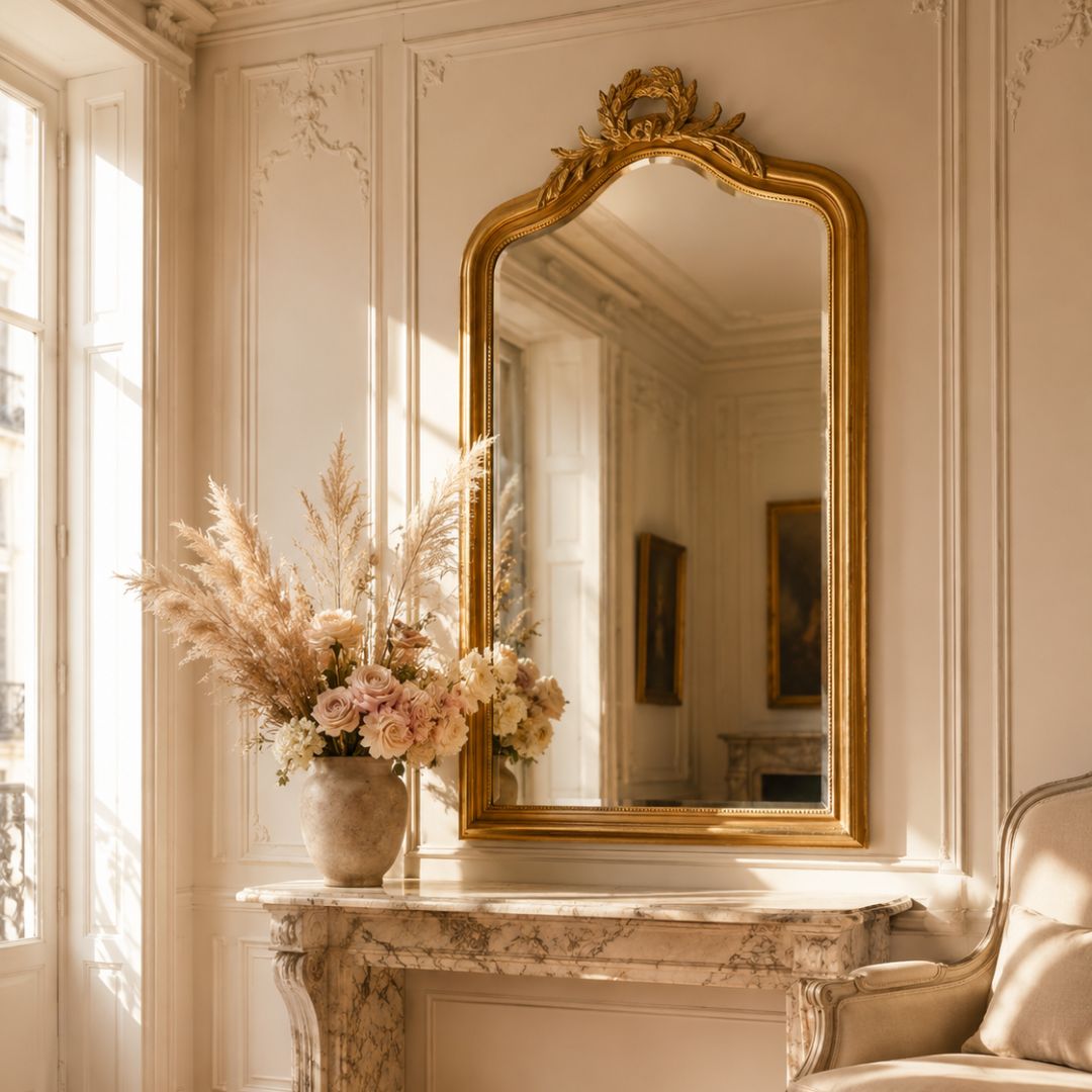 Miroir Doré - Perle