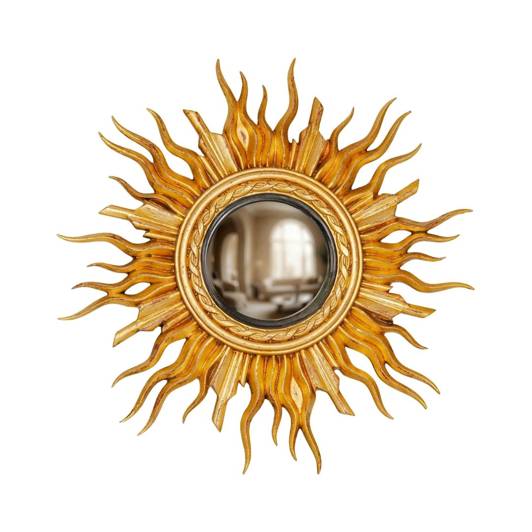 Gouden zonnespiegel - Flamme Ø 90 cm