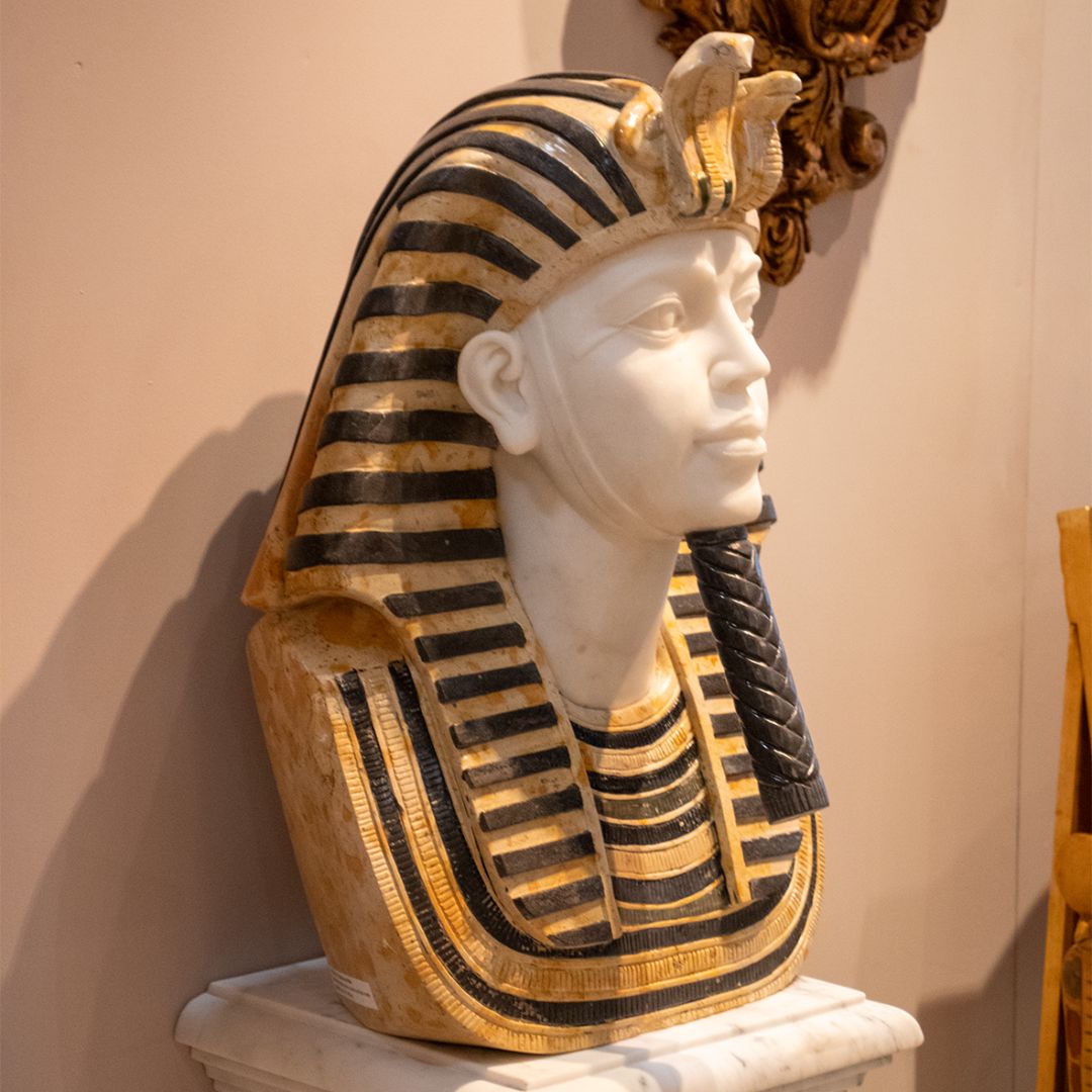Marmeren Buste van Toetanchamon