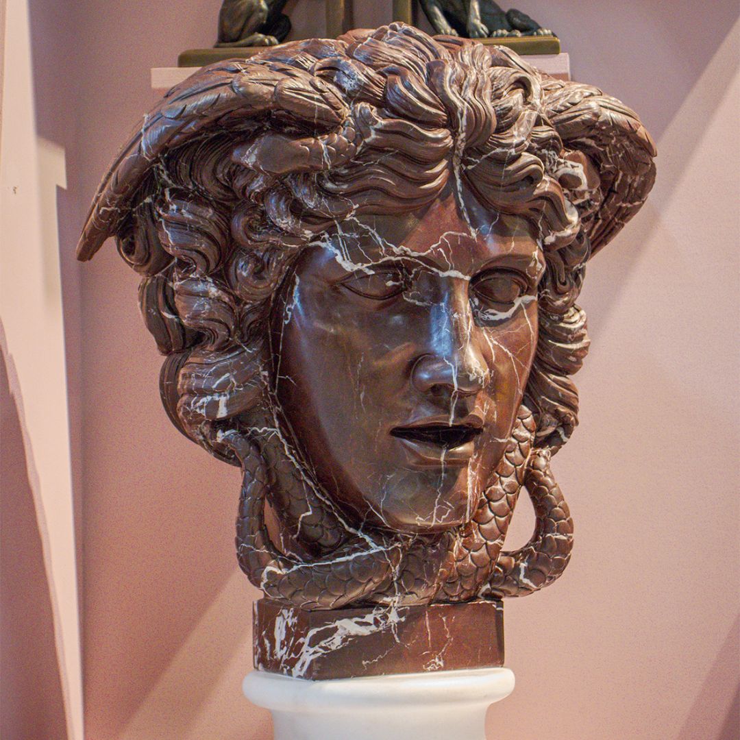 Marmer Hoofd van Medusa
