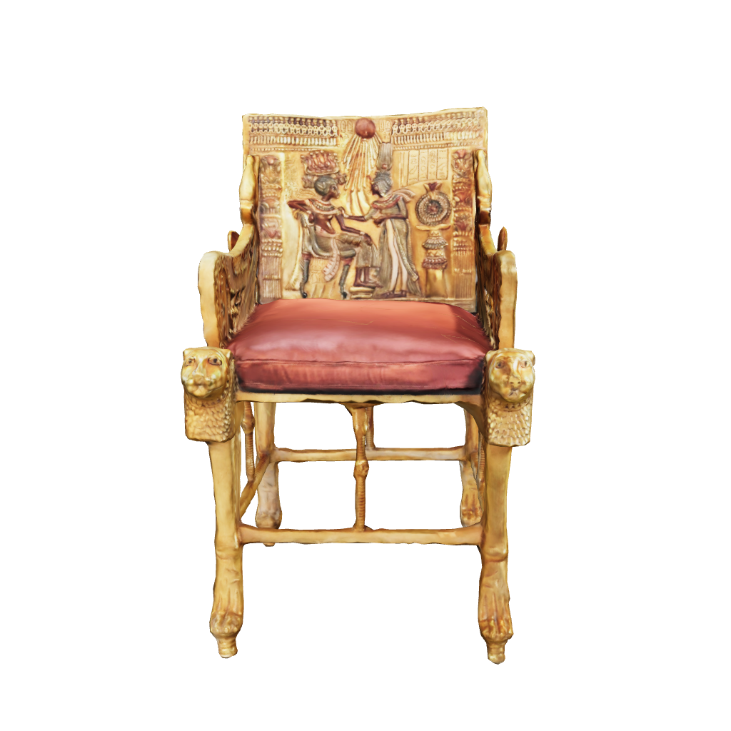 3D model of golden throne of Toetanchamon Kuzco Art Maison